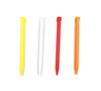 New3DSXL Extra Stylus Resistive Touch Pen Pack 4 Color Replacement, for New 3DS XL LL 3DSXL 3DSLL Game Console, Touchscreen Plastic Pencil Touchpen Yellow/White/Red/Orange Accessories