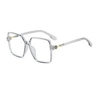 NEWADA Extra Large Reading Glasses Women, Square Blue Light Blocking Computer Reader, Oversized Anti Glare Flat Light Mirror (Color : Grey, Size : +2.50)