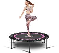 Newan 40" Silent Mini Trampoline Fitness Trampoline Bungee Rebounder Jumping Cardio Trainer Workout for Adults - Max Limit 330 lbs