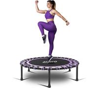 Newan 40" Silent Mini Trampoline Fitness Trampoline Bungee Rebounder Jumping Cardio Trainer Workout for Adults-Max Limit 330lbs