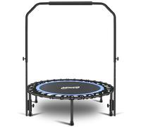 Newan 40" Silent Mini Trampoline with Adjustable Handle Bar Fitness Trampoline Bungee Rebounder Jumping Cardio Trainer Workout for Adults - Max Limit 330 lbs