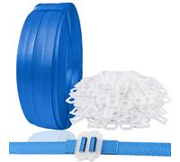 NewAnRan Banding Strapping Kit, Plastic Strapping Packaging Strapping Tool Kit, Box Packing Strapping Kit with 500 Ft Lenght 1/2"" Poly Strapping Packaging Straps & 100 Strapping Clips (Blue)