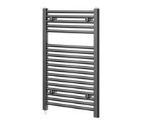 Newark Anthracite Electric Heated Towel Rail Wall Mounted Slim Ladder Design Bathroom Radiator - 770mm x 500mm