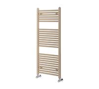 Newark Bathroom Vertical Heated Ladder Towel Warmer Rail Radiator 1200 x 500- Brown Metallic