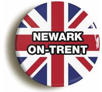 Newark-On-Trent Union Jack Button Badge (1inch / 25mm diameter)