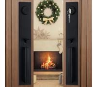 NEWBANG Matte Black Double Door Handle Set