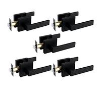 NEWBANG Solid Door Lever Handle Matte Black Finish