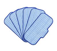 Newbealer 6 PCS Replacement Microfiber Pads for Steam Mop NB602N - Durable, Washable, and Reusable for Hardwood, Laminate, Tile and Ceramic Flooring, Blue-White