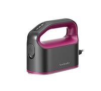 Newbealer Compact Steam Iron, Non Stick Soleplate, 14-24g/min Output, Vertical & Horizontal Steaming, 180ml Water Tank, Anti Drip, 1200W Small Iron for Travel and Holidays, Ash Pink