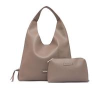 NEWBELLA Women's Vegan Leather Shoulder Bag - Spacious Tote Purse with Wallet, Minimalist Hobo Bag for Commute & Daily Use, Grey