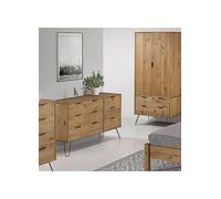 Newberry Pine Wide Chest Drawer Black