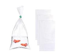 Newbested 100PCS Plastic Clear Fish Bags,Leak-Proof Shipping Bags,Double Bottom Seal Storing and Transporting Fish Bags for Industrial Healthcare(6"x12",2 Mil)