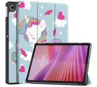 Newbillion Case Compatible with Lenovo Tab K10 2nd 10.1 inch (Model: TB-311FU) Tablet 2025, Slim Trifold Stand Hard Back Shell Cover with Auto Wake/Sleep, Unicorn