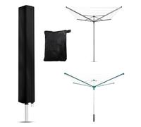 Newbob Rotary Washing Line Cover for Brabantia 4 Arms, Extra Large Rotary Airer Cover for Rotary Dryer, 420D Oxford Weatherproof Rotary Clothes Line Cover with Zip for Airer 4 arms&3 arms