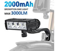 NEWBOLER Brompton Folding Bike Light Front 2000mAh Waterproof Bicycle Light 3000 Lumen For Brompton Folding Bike Holder LIG013