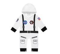 Newborn Baby Boys Girls Halloween Hoodie Bodysuits Infant Prisoner Costume Cosplay Jumpsuit Outfit, Astronaut, 18MA