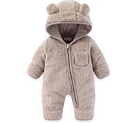 Newborn Baby Boys Girls Romper Winter Warm Outfits Autumn Flannel Cotton Pajamas Outerwear Sleepwear Toddler Halloween Costume Clothes Light Gray