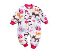Newborn Baby Boys Girls Romper Zipper Hooded Jumpsuit Plush Winter Coat Outwear Grows Outfits Fall Animal Outfit Autumn Light Pink