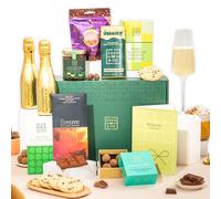 Newborn, Baby Dairy Free Hot Chocolate Gift Hamper Basket, Luxury Gourmet Gifts for Women, Men, Couples, with Dairy Free Chocolate by EDEN & CO - Plus 1 Prosecco