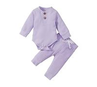 Newborn Baby Girl Boy Fall Clothes 3 6 12 18 24 Months Outfits Long Sleeve Knitted Cotton Romper Pants Infant Winter Sets Your Driver Has Arrived (Purple, 12-18Months)