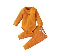 Newborn Baby Girl Boy Fall Clothes 3 6 12 18 24 Months Outfits Long Sleeve Knitted Cotton Romper Pants Infant Winter Sets Your Driver Has Arrived (Yellow, 12-18Months)