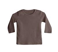 Newborn Baby Girls Boys Solid Color Thermal Underwear for Kids Basic Crewneck Long Sleeve T Shirt Warm Tops Boys Tee Shirts