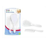 Newborn Baby Infant Care Hair Brush & Comb Set First Steps 0m+ White