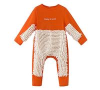 Newborn Baby Jumpsuit Mop Boys Girls Infant Crawling Solid Baby Romper Girls Romper&Jumpsuit 1 Year Girl Summer Clothes Baby Girl Christmas Jumpsuit Hooded Romper Girls Orange