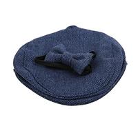 Newborn Baby Photography Prop Soft Cotton Flat Cap Gentleman Hat Bowtie Set for 0-1 Month Old Children Perfect for Special Occasion Photography Props (Gentleman's cap + bow tie)