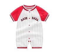 Newborn Baby Rompers Cute Grow for Girl or Boy Long/Short Sleeve Letter Print Cartoon Girls Boys Clothes Outfit Summer Grows Jumpsuit Idea Dad Grandparents Red