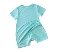Newborn Baby Rompers Ribbed Cotton One Piece Outfit Boy Girl Clothes Cartoon Girls Boys Summer Unisex Clothing Cute Set Green