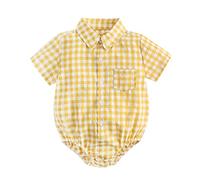 Newborn Baby Rompers Unisex Onesie Romper Cute and Comfortable Vests Cotton Grows Outfits Set Onesies Clothing Yellow