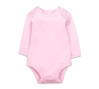 Newborn Baby Rompers Unisex Onesie Romper Infant Toddlers Bodysuit Onesies Cute Jumpsuit Comfortable Button Bodysuits Grows Clothes Light Pink