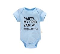 Newborn Baby Rompers Unisex Sleepsuits Cute and Comfortable Vests Cartoon Girls Boys Clothes Bodysuits Toddler 1st Birthday Outfit Idea for Dad or Grandparents Blue