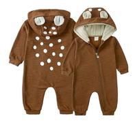 Newborn Baby Rompers Unisex Sleepsuits Long/Short Sleeve Letter Print Cute Jumpsuit Comfortable Button Bodysuits Sibling Matching Outfits Clothing Set Brown