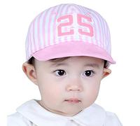 Newborn Baby Striped Baseball Cap Infant Cotton Soft Brim Sun Protection Hat Spring Summer Travel Anti UV Sun Hat Snapback Peaked Adjustable Hat for Baby 3-12 Months