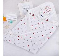 Newborn Baby Swaddling Blanket, Pure Cotton Wrap Blanket, Machine Washable 100% Organic Cotton (2359#White red)