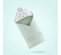 Newborn Baby Swaddling Blanket, Pure Cotton Wrap Blanket, Machine Washable 100% Organic Cotton (Green)