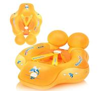 Newborn Baby Swimming Float 0-6 Months Inflatable Baby Float with Adjustable Seat 6-12 Months,Orange Baby Swimming Ring Pool Water Floats Inflatable Baby Swim Floats Ring for Toddlers Infant Babies