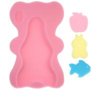 Newborn Bath Sponge Pad, Soft Pink Cushioned Support for Care