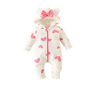Newborn Bodysuits Baby Boys Girls Winter Jumpsuit Autumn Flannel Coat Outwear Warm Outfits Boy Girl Clothes Red