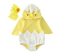 Newborn Bodysuits Baby Winter Warm Outfits Fuzzy Hooded Romper One Piece Hoodie Jumpsuit for Unisex Boy Girl Clothes Autumn Yellow