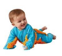 Newborn Bodysuits Baby Winter Warm Outfits Fuzzy Hooded Romper One Piece Hoodie Jumpsuit Outerwear Sleepwear Funny Cosplay Zip-Up Infant Outfit Sky Blue