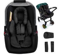 Newborn Car Seat Head Support with Shoulder & Crocth Pad Covers, 2-in-1 Reversible Infant Car Seat Insert, Thickened Car Seat Cushion for Baby, Carseat Head Support for Preemie to Infant