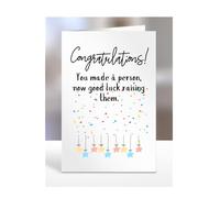 Newborn card, funny, joke, gifts, present, You made a person, now good luck raising them, A5-235_74