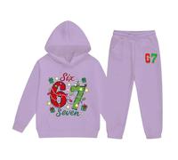 Newborn Christmas Outfit Boy Waffle Knit Tracksuit Long Sleeve Polyester Black Dressy First Baby Girl Reindeer All-White Zip-Up My 1st Toys Purple