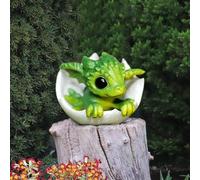 Newborn Dragon in The Egg Interesting Baby Dragon Ornament Decoration Mini Ornaments (Green, 4.5CM)