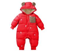 Newborn Essentials Aby Winter Plus Fleece Thick Winter Baby Girl Clothing Climbing Clothes Super Cute Cottonblend Padded Outerwear(RD1,6-12 Months)