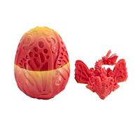 Newborn Female Months 3D Printed In Egg Articulated Crystal With Egg Home Executive Desk Toys 11CM Newborn Objects (Red, One Size)