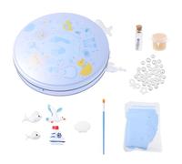 Newborn Footprint Ornament Kit, Baby Imprint Kit, 20x20x3cm Mud | Portable Keepsake for Boy Girl's Memory, Easy to Use Storage Set, Lightweight Mould for Baby Footprint